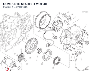 COMPLETE STARTER MOTOR 27040134A diagram position