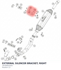 Diagram preview: EXTERNAL SILENCER BRACKET, RIGHT (76705052010)