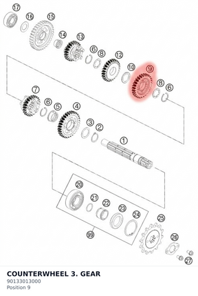 Diagram preview: COUNTERWHEEL 3. GEAR (90133013000)