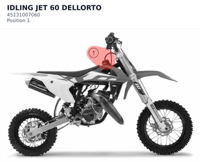 Diagram preview: IDLING JET 60 DELLORTO (45131007060)