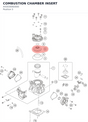 Diagram preview: COMBUSTION CHAMBER INSERT (A43030060000)
