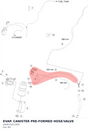 Diagram preview: EVAP. CANISTER PRE-FORMED HOSE/VALVE (A60615021000)