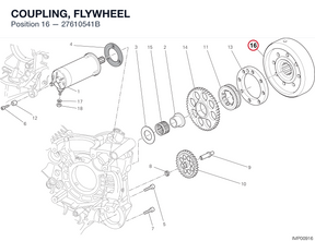 COUPLING, FLYWHEEL 27610541B diagram position