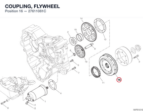 COUPLING, FLYWHEEL 27611081C diagram position