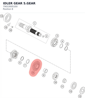 Diagram preview: IDLER GEAR 5.GEAR (79033005100)