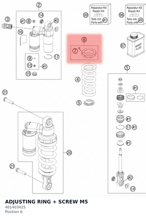 Diagram preview: ADJUSTING RING + SCREW M5 (40140342S)