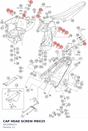 Diagram preview: CAP HEAD SCREW M8X25 (0912080253)
