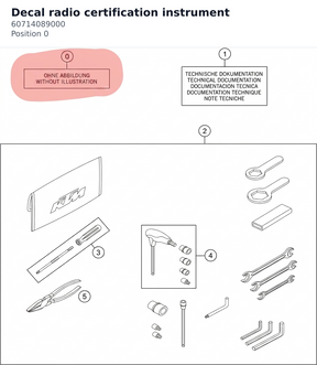 Diagram preview: Decal radio certification instrument (60714089000)