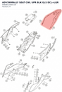 Diagram preview: ADV390RALLY SEAT CWL UPR BLK GLS DCL+LQR (95808013000C1B)