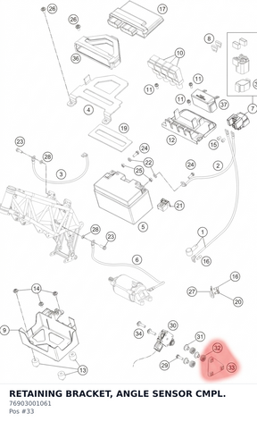 Diagram preview: RETAINING BRACKET, ANGLE SENSOR CMPL. (76903001061)