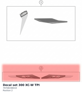 Diagram preview: Decal set 300 XC-W TPI (79708198010)