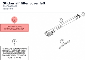 Diagram preview: Sticker aif filter cover left (79108086001)