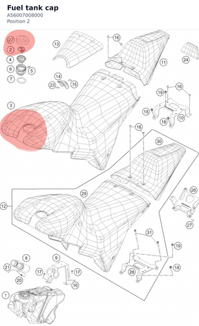 Diagram preview: Fuel tank cap (A56007008000)