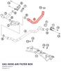 Diagram preview: SAS HOSE-AIR FILTER BOX (69005035023)