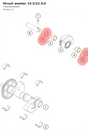 Diagram preview: thrust washer 15.5/22.5/2 (C90030059060)