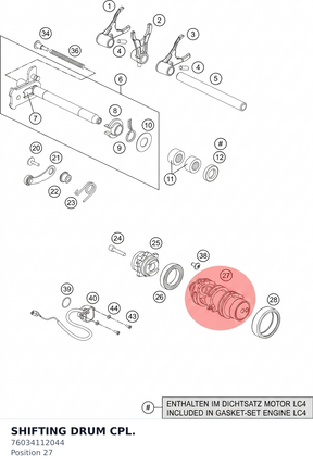 Diagram preview: SHIFTING DRUM CPL. (76034112044)