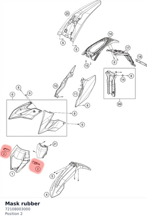 Diagram preview: Mask rubber (72108003000)