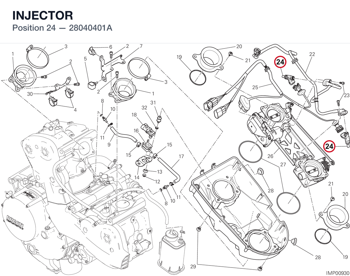 INJECTOR 28040401A diagram position