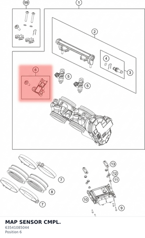 Diagram preview: MAP SENSOR CMPL. (63541085044)