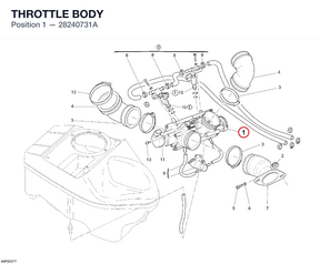 THROTTLE BODY 28240731A diagram position