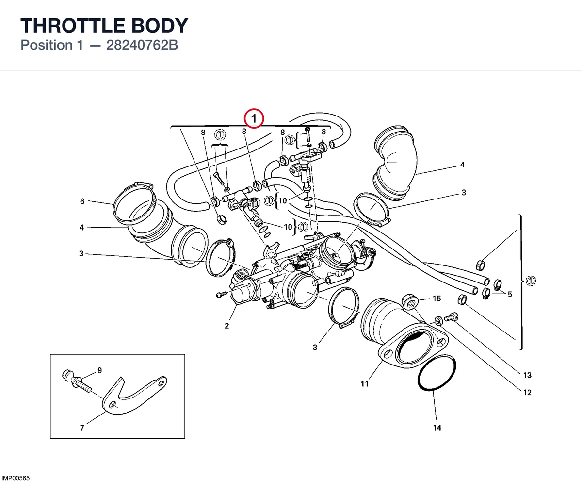 THROTTLE BODY 28240762B diagram position