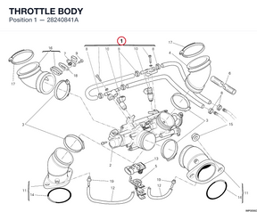THROTTLE BODY 28240841A diagram position