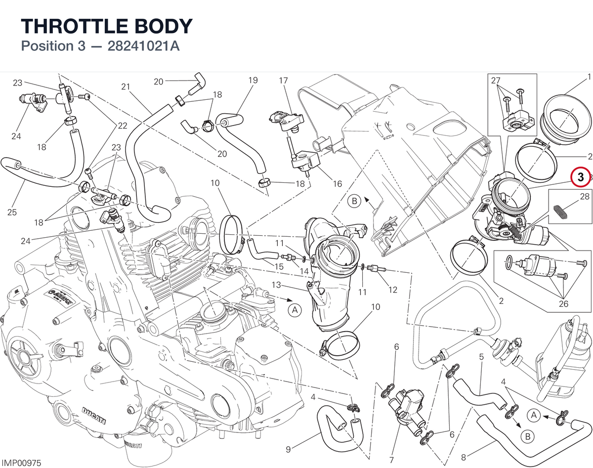 THROTTLE BODY 28241021A diagram position