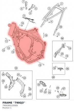 Diagram preview: FRAME ''790Q3'' (79003001200EB)