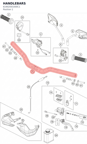 Diagram preview: HANDLEBARS (61902001000C1)