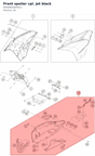 Diagram preview: Front spoiler cpl. jet black (90508020044C1)