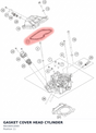 Diagram preview: GASKET COVER HEAD CYLINDER (96036053000)