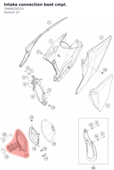 Diagram preview: Intake connection boot cmpl. (79406226133)