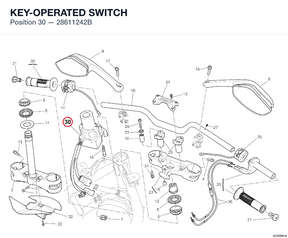 KEY-OPERATED SWITCH 28611242B diagram position