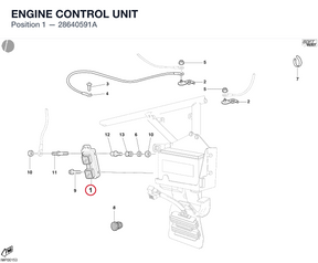 ENGINE CONTROL UNIT 28640591A diagram position