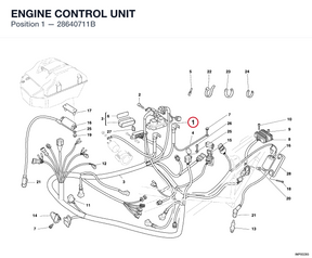 ENGINE CONTROL UNIT 28640711B diagram position