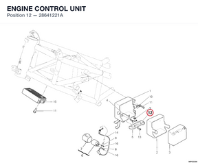 ENGINE CONTROL UNIT 28641221A diagram position