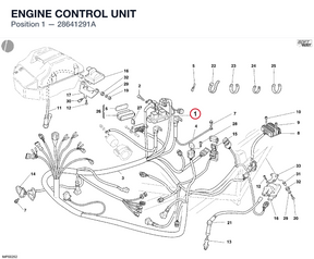 ENGINE CONTROL UNIT 28641291A diagram position