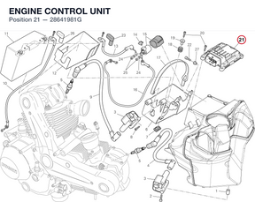 ENGINE CONTROL UNIT 28641981G diagram position