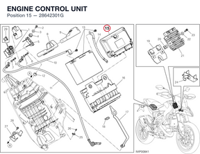 ENGINE CONTROL UNIT 28642301G diagram position