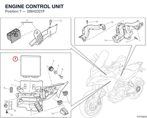 ENGINE CONTROL UNIT 28642321F diagram position