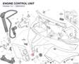 ENGINE CONTROL UNIT 28642461E diagram position