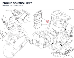 ENGINE CONTROL UNIT 28642481A diagram position