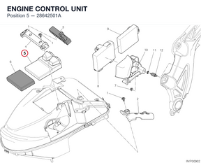 ENGINE CONTROL UNIT 28642501A diagram position