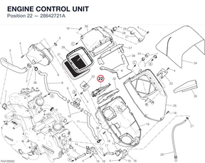 ENGINE CONTROL UNIT 28642721A diagram position