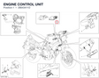 ENGINE CONTROL UNIT 28643411O diagram position