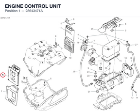 ENGINE CONTROL UNIT 28643471A diagram position