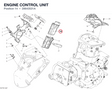ENGINE CONTROL UNIT 28643531A diagram position