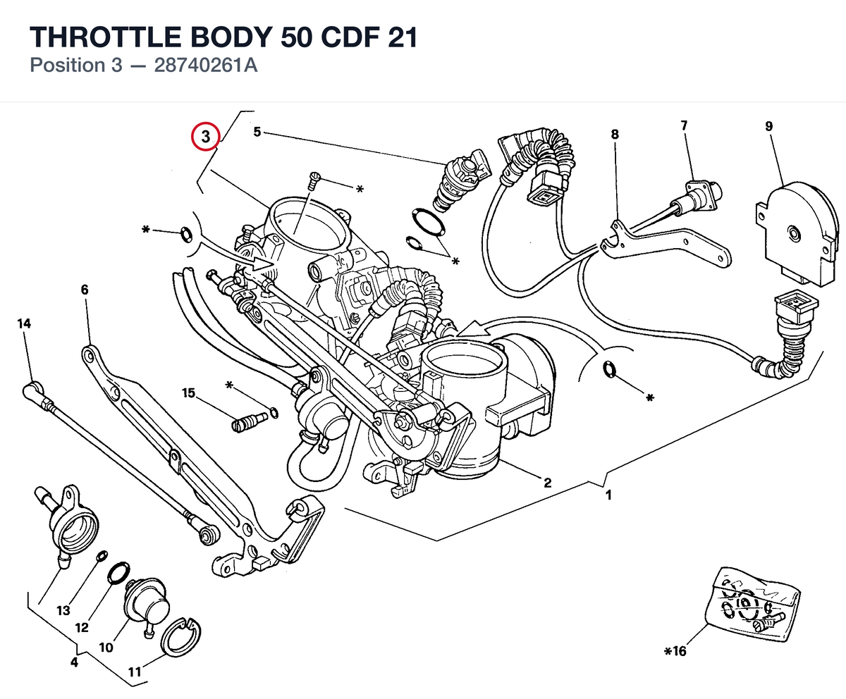 THROTTLE BODY 50 CDF 21