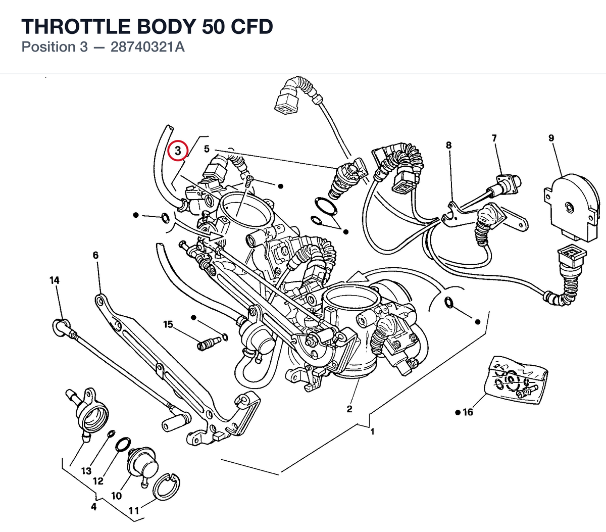 THROTTLE BODY 50 CFD