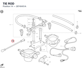 TIE ROD 28740451A diagram position